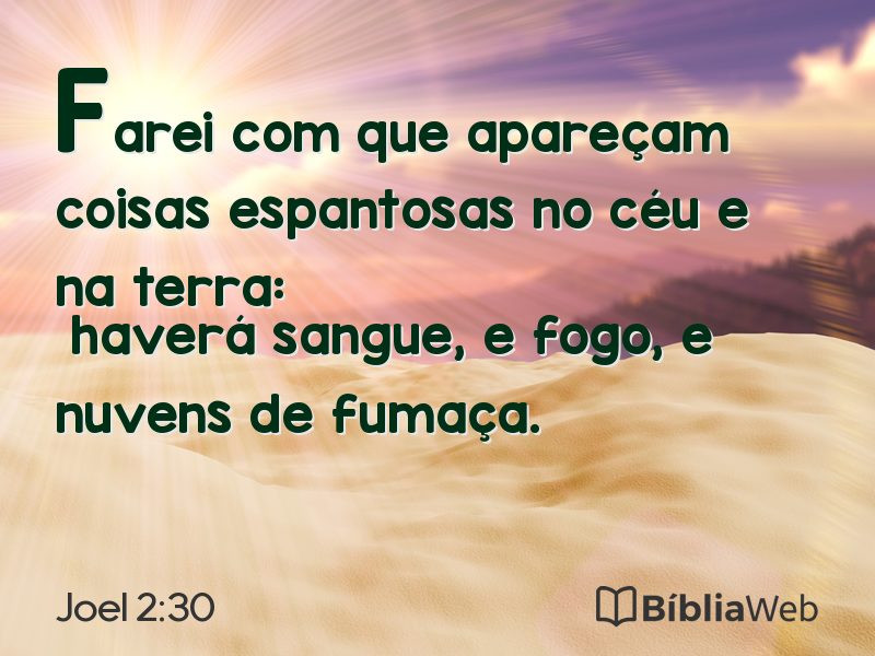 Joel 2:30 em imagem para compartilhar