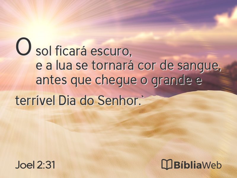 Joel 2:31 em imagem para compartilhar