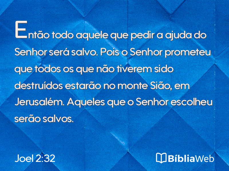 Joel 2:32 em imagem para compartilhar