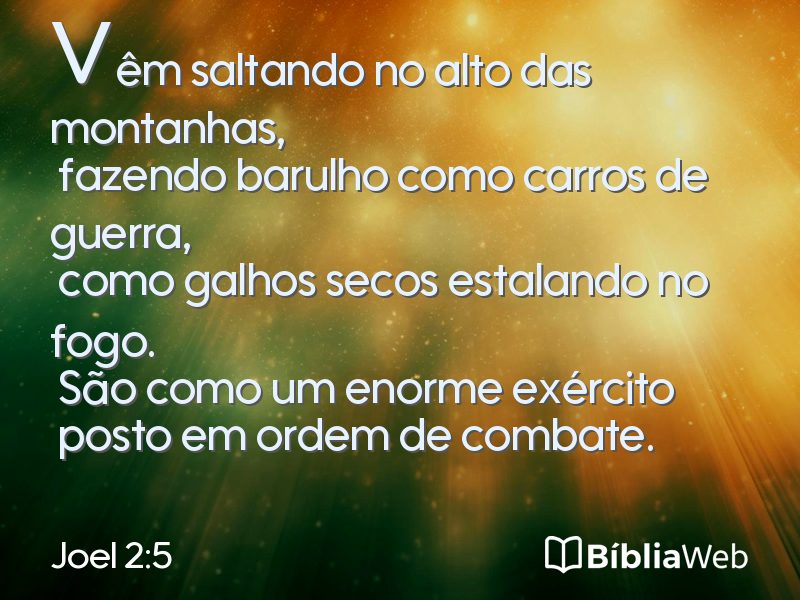 Joel 2:5 em imagem para compartilhar