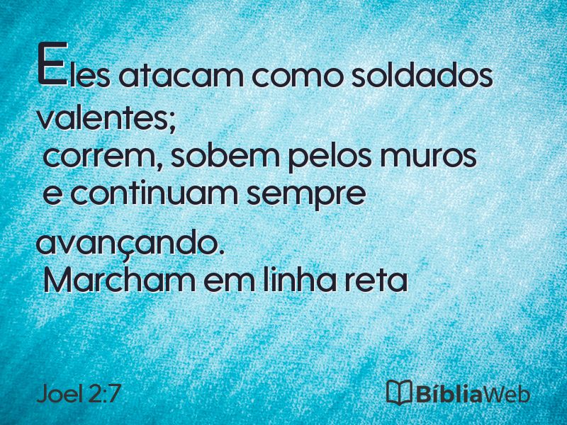 Joel 2:7 em imagem para compartilhar