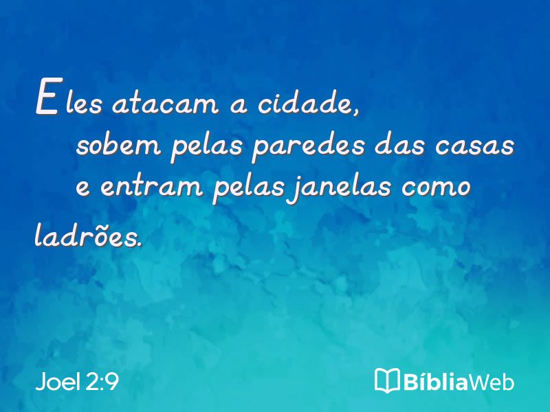 Joel 2:9 em imagem para compartilhar