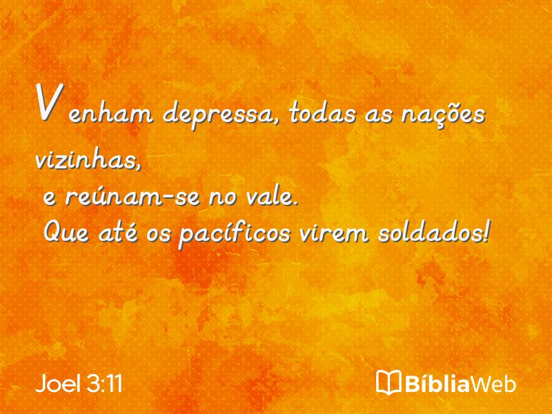 Joel 3:11 em imagem para compartilhar