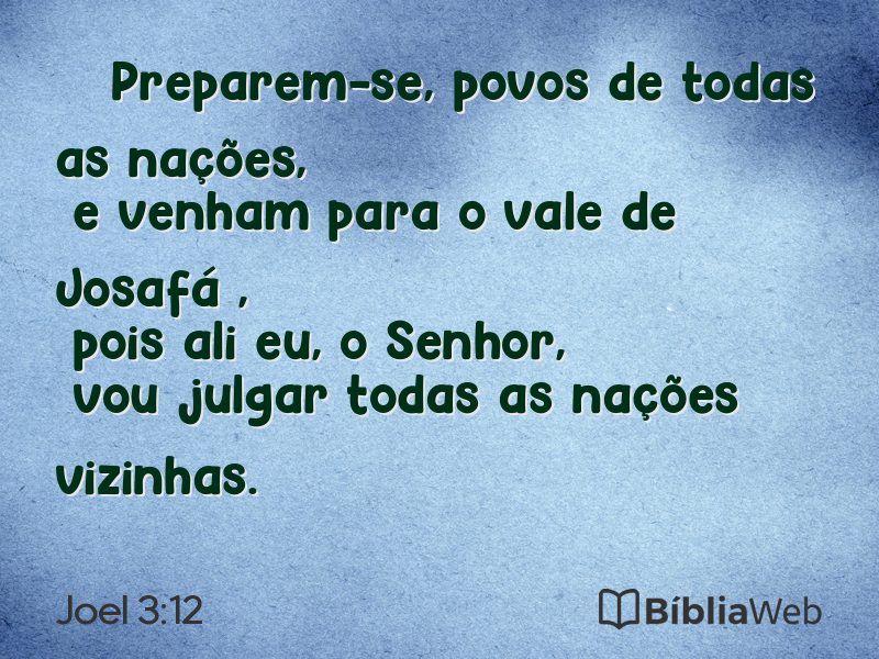 Joel 3:12 em imagem para compartilhar