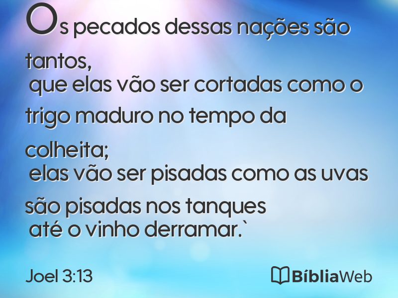 Joel 3:13 em imagem para compartilhar
