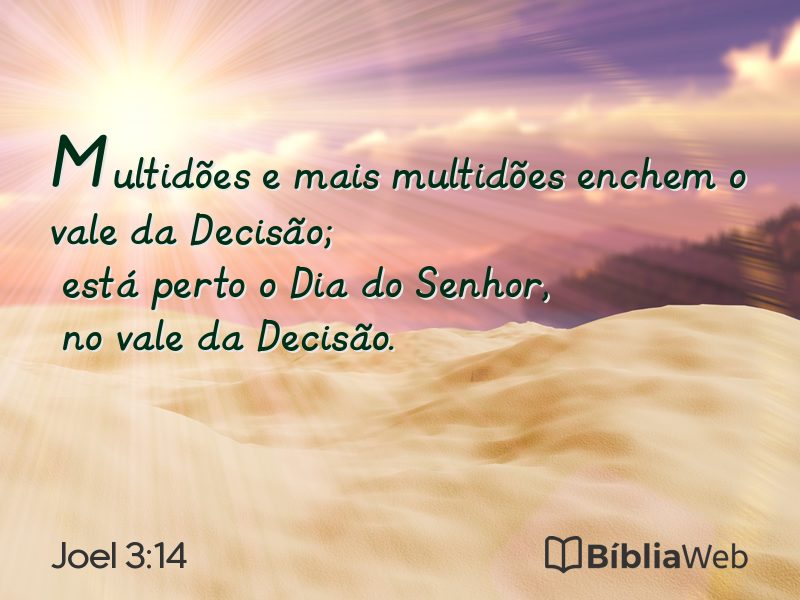 Joel 3:14 em imagem para compartilhar