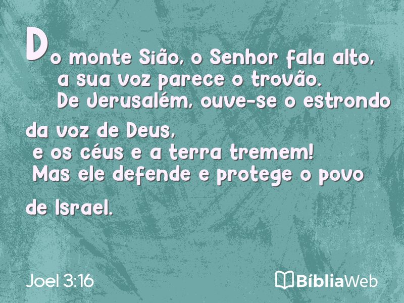 Joel 3:16 em imagem para compartilhar