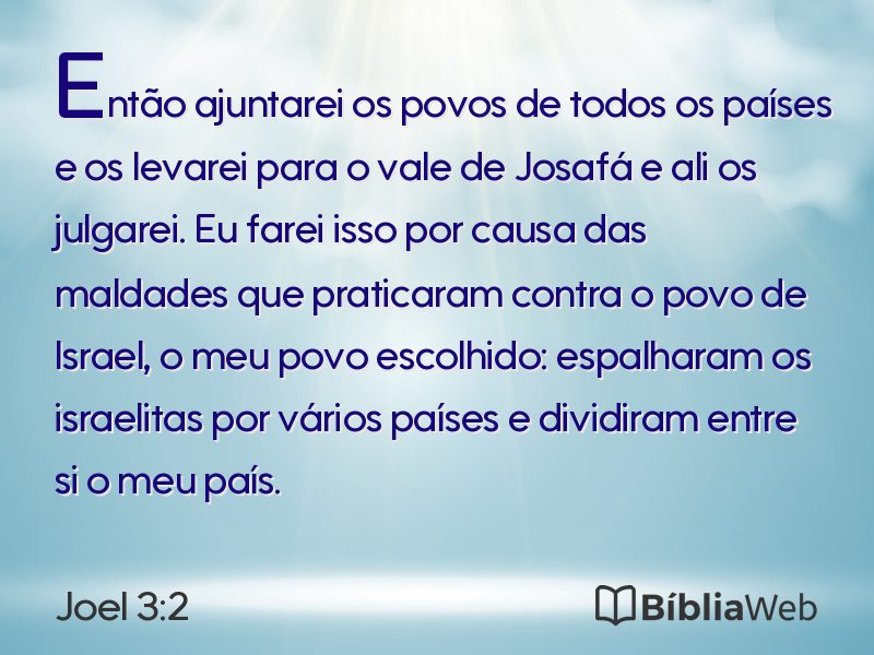 Joel 3:2 em imagem para compartilhar