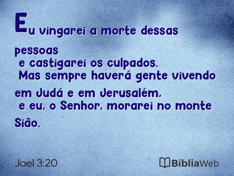 Joel 3:20 em imagem para compartilhar