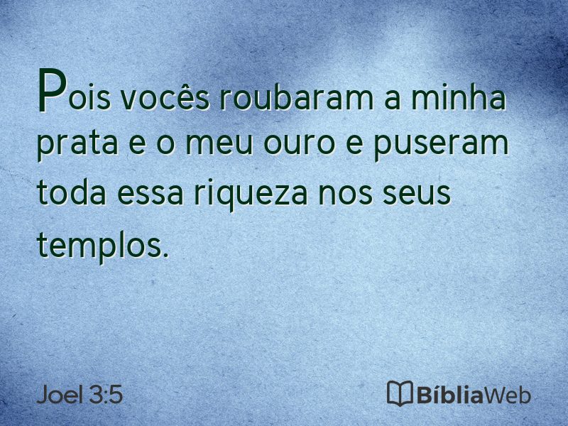Joel 3:5 em imagem para compartilhar