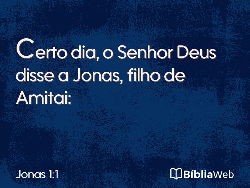 Jonas 1:1 em imagem para compartilhar