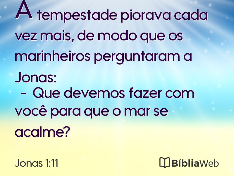 Jonas 1:11 em imagem para compartilhar