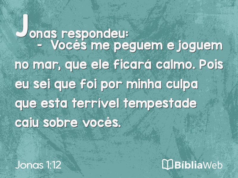 Jonas 1:12 em imagem para compartilhar