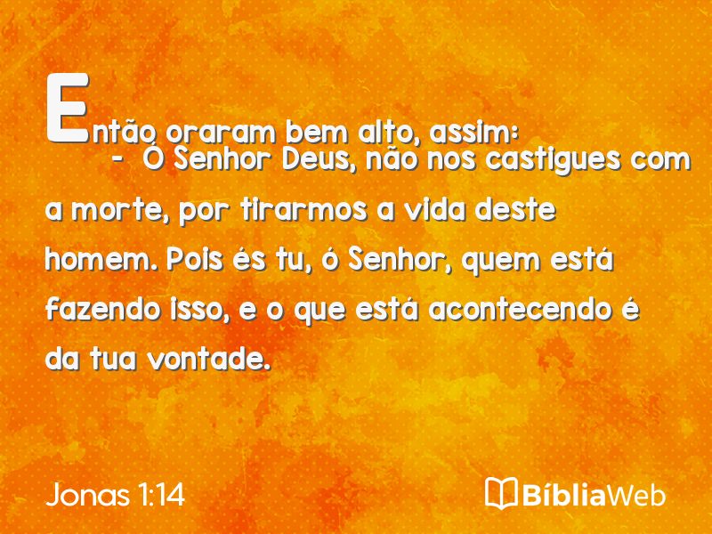 Jonas 1:14 em imagem para compartilhar