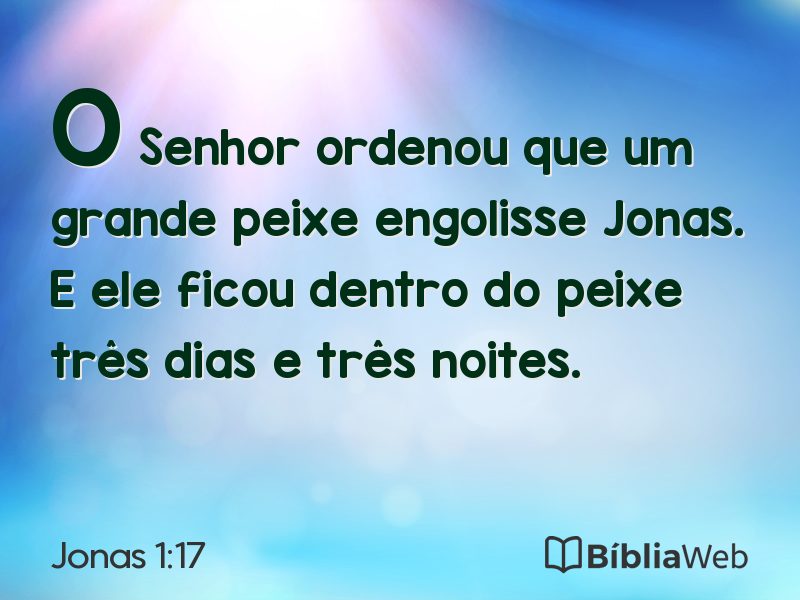 Jonas 1:17 em imagem para compartilhar