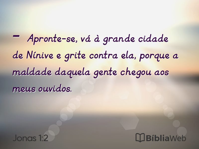 Jonas 1:2 em imagem para compartilhar