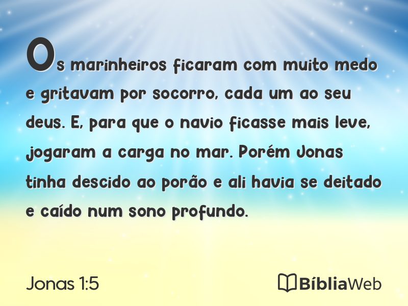 Jonas 1:5 em imagem para compartilhar