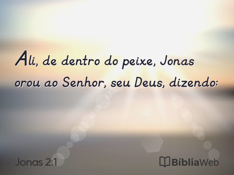Jonas 2:1 em imagem para compartilhar