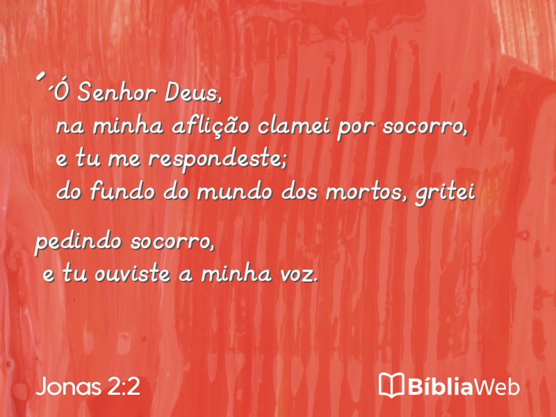 Jonas 2:2 em imagem para compartilhar