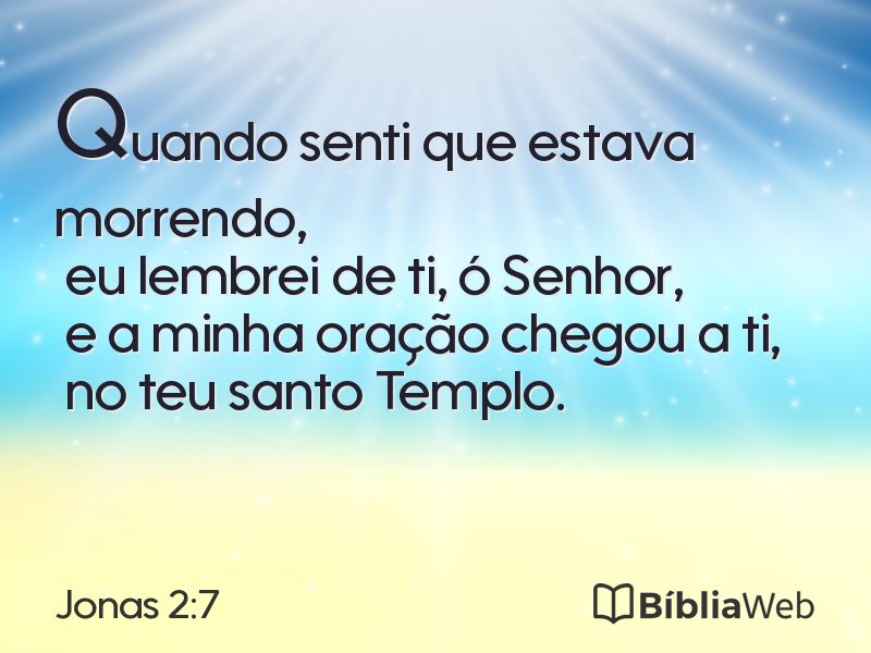 Jonas 2:7 em imagem para compartilhar