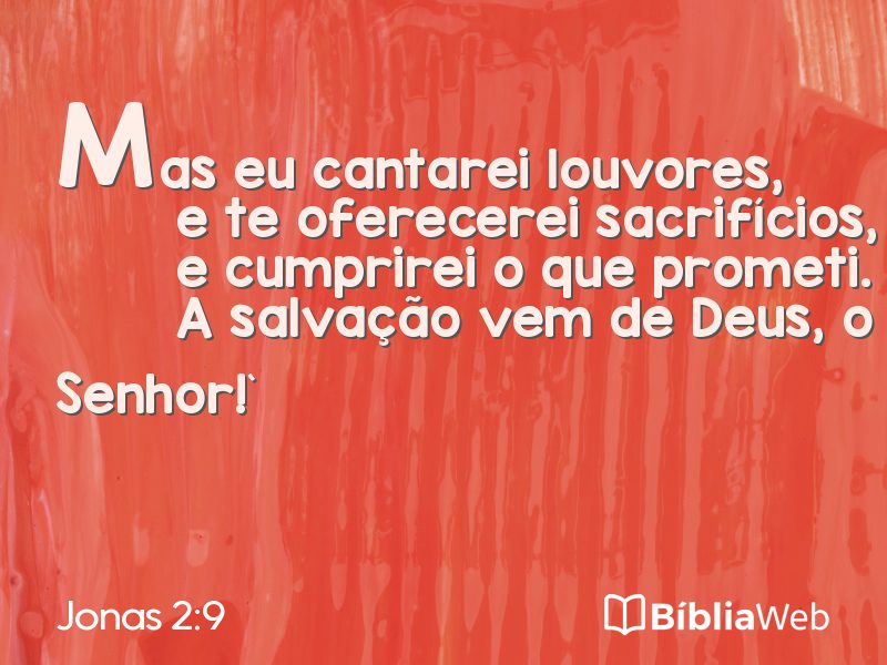 Jonas 2:9 em imagem para compartilhar