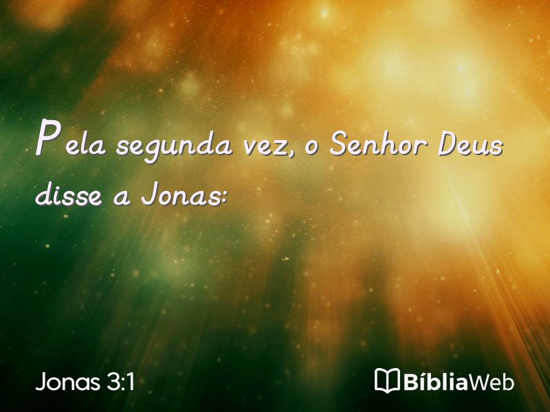Jonas 3:1 em imagem para compartilhar