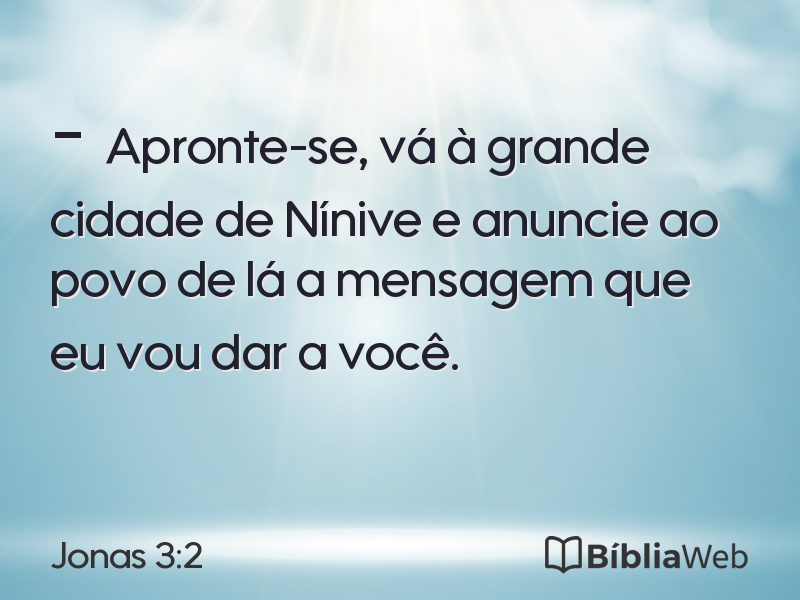 Jonas 3:2 em imagem para compartilhar