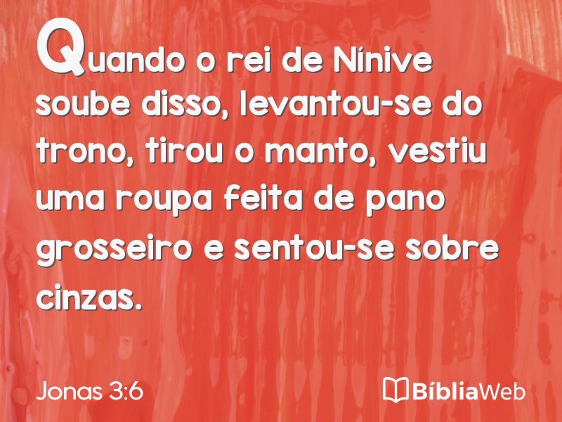 Jonas 3:6 em imagem para compartilhar