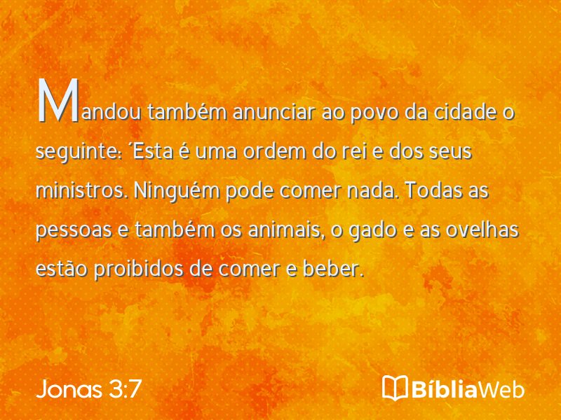 Jonas 3:7 em imagem para compartilhar