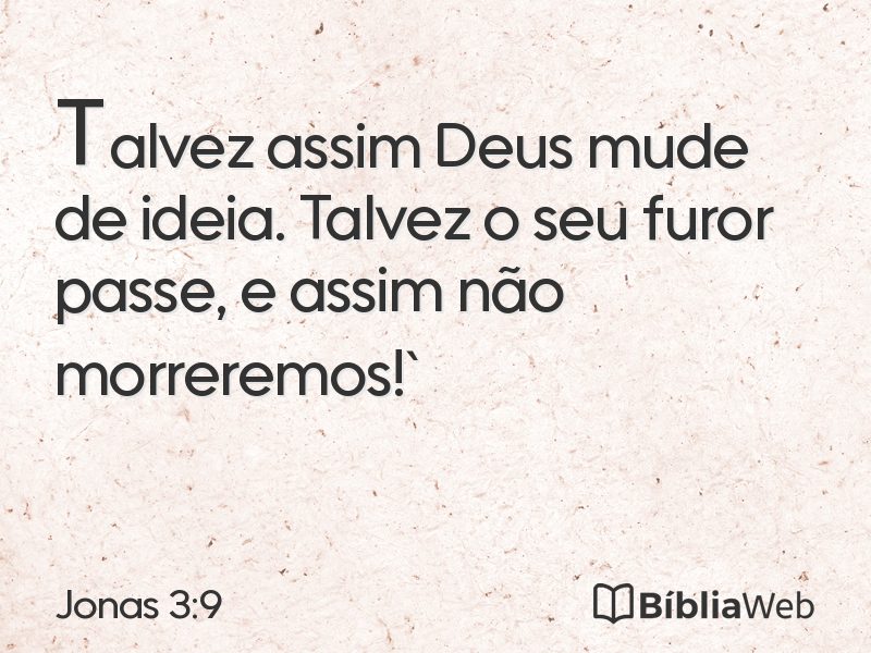Jonas 3:9 em imagem para compartilhar