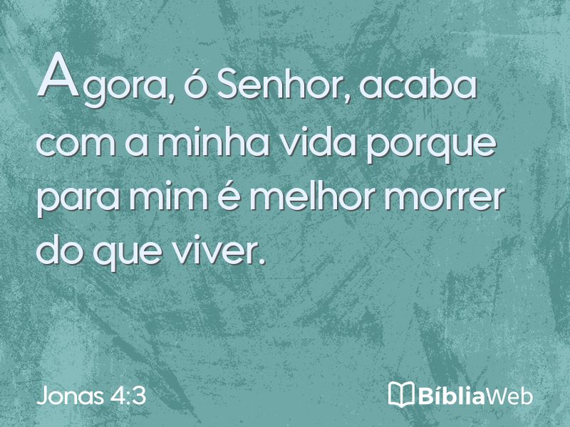 Jonas 4:3 em imagem para compartilhar