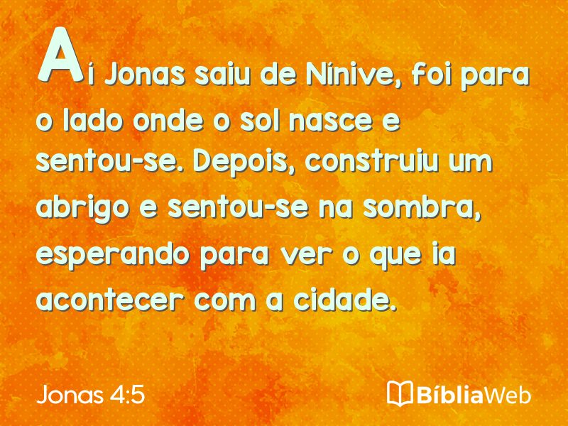 Jonas 4:5 em imagem para compartilhar