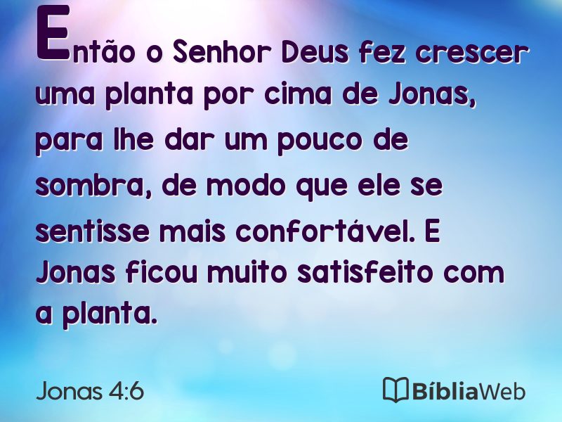 Jonas 4:6 em imagem para compartilhar