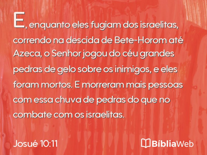 Josué 10:11 em imagem para compartilhar