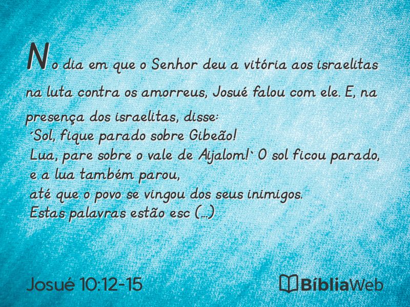 Josué 10:12-15 em imagem para compartilhar