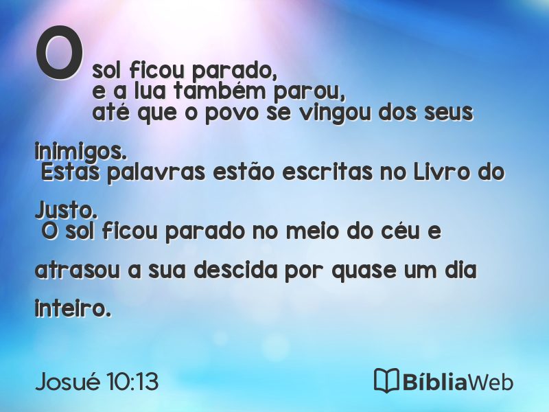 Josué 10:13 em imagem para compartilhar