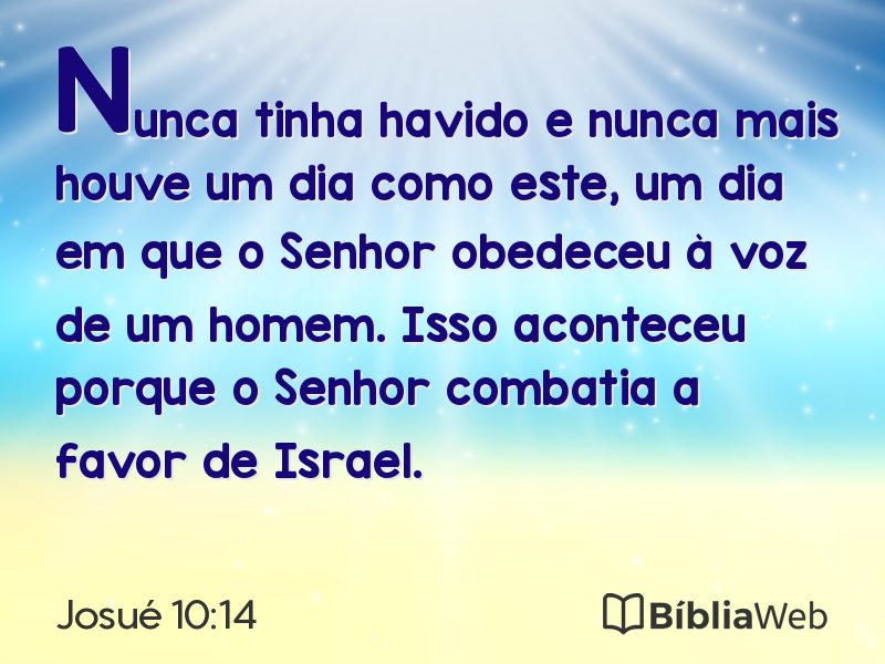 Josué 10:14 em imagem para compartilhar