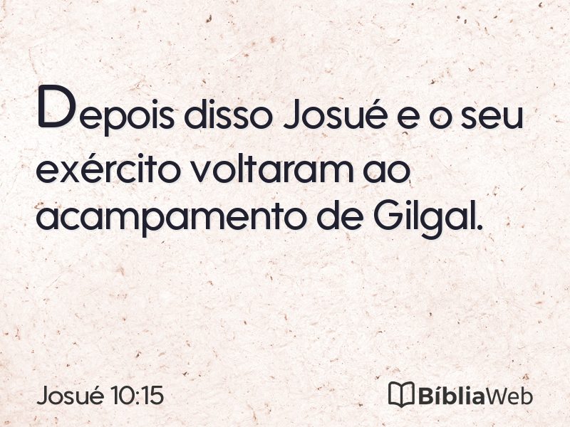 Josué 10:15 em imagem para compartilhar