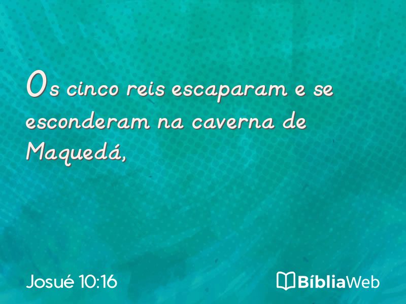 Josué 10:16 em imagem para compartilhar