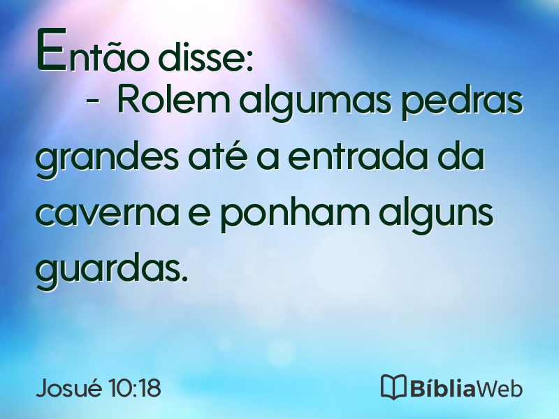 Josué 10:18 em imagem para compartilhar