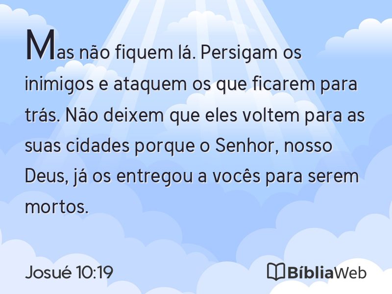 Josué 10:19 em imagem para compartilhar
