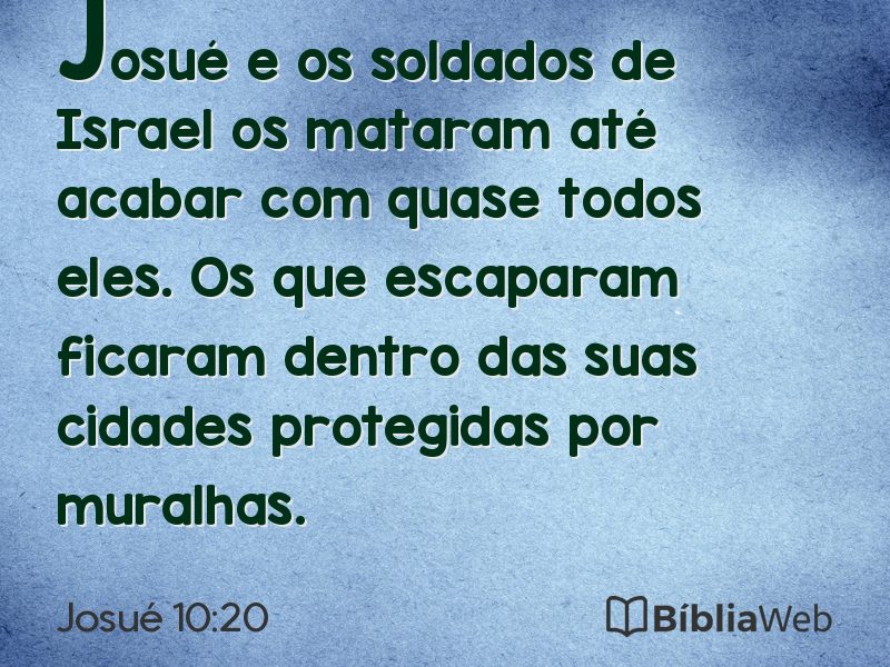 Josué 10:20 em imagem para compartilhar