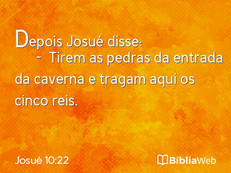 Josué 10:22 em imagem para compartilhar