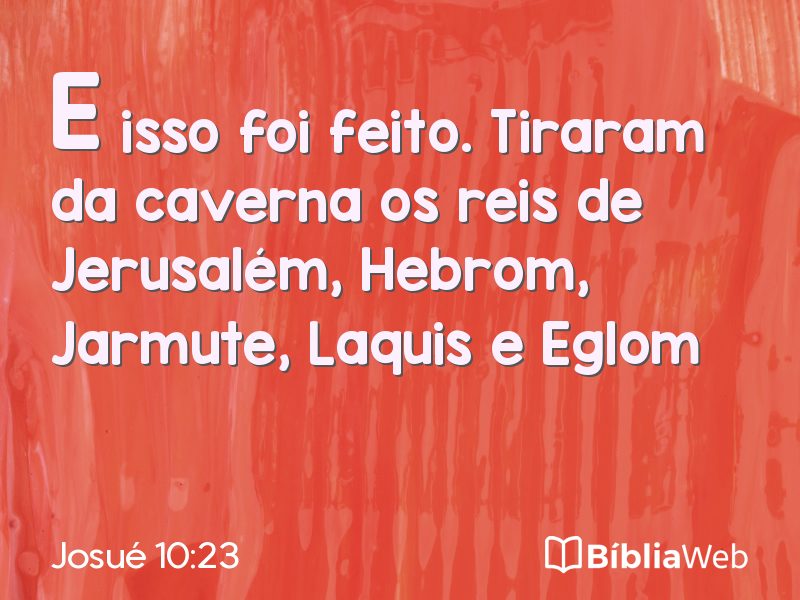 Josué 10:23 em imagem para compartilhar