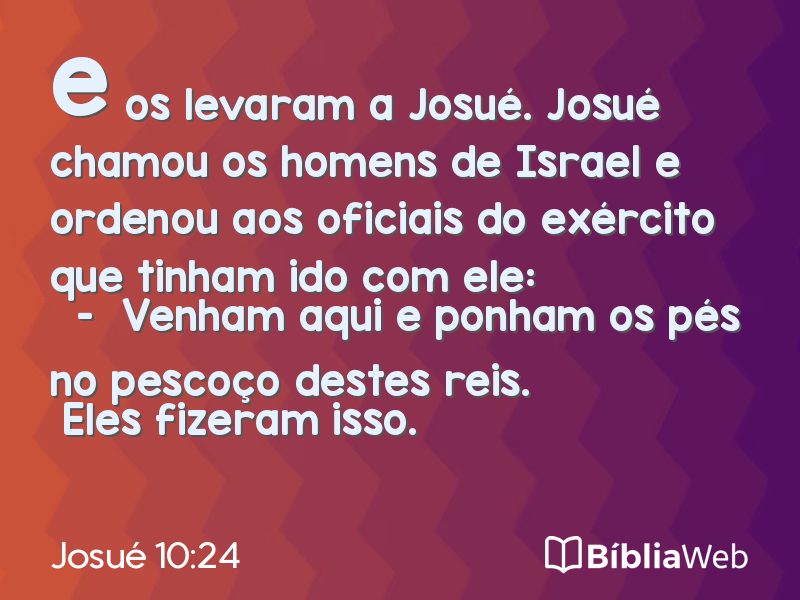 Josué 10:24 em imagem para compartilhar