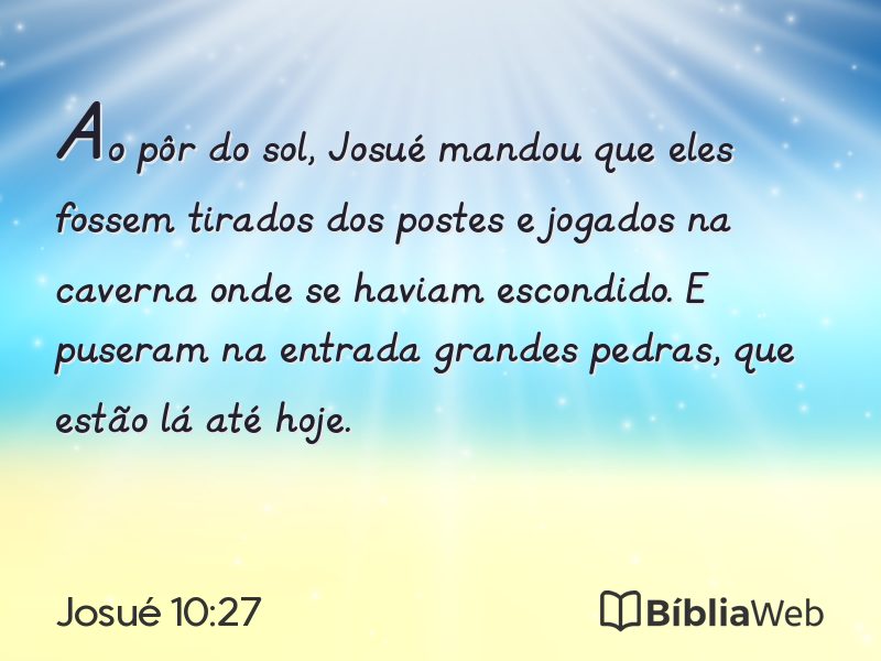 Josué 10:27 em imagem para compartilhar
