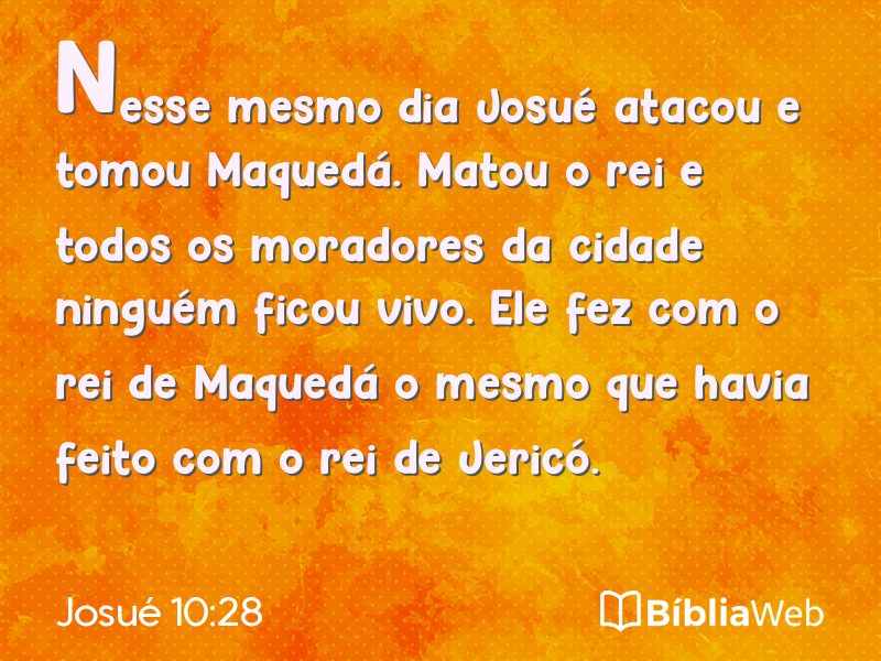 Josué 10:28 em imagem para compartilhar