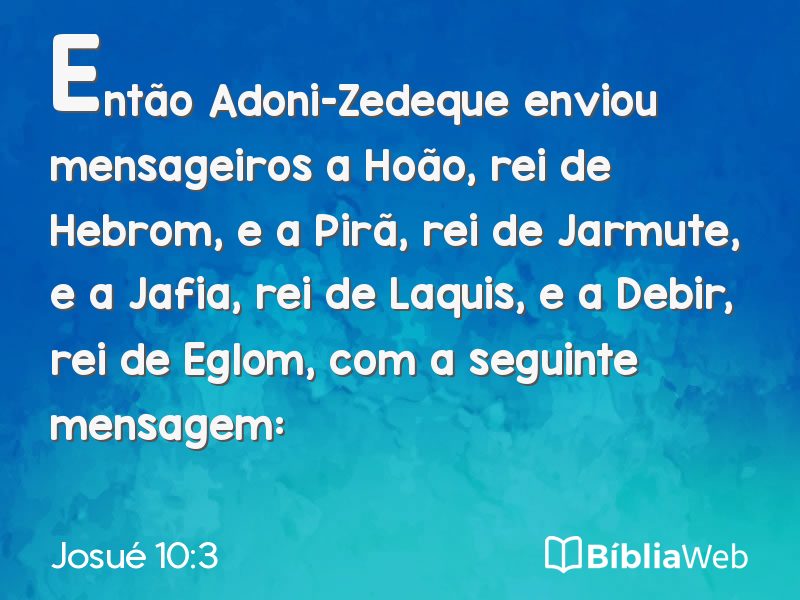 Josué 10:3 em imagem para compartilhar
