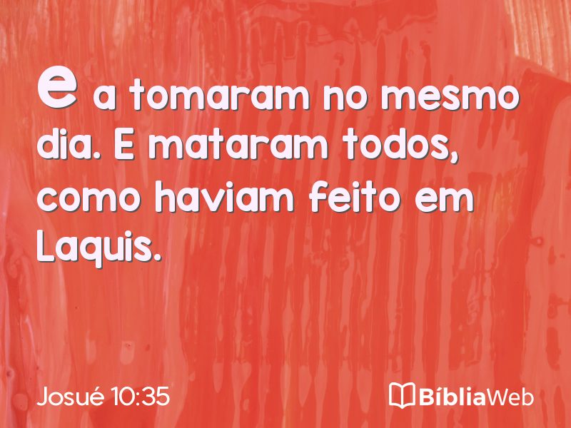 Josué 10:35 em imagem para compartilhar