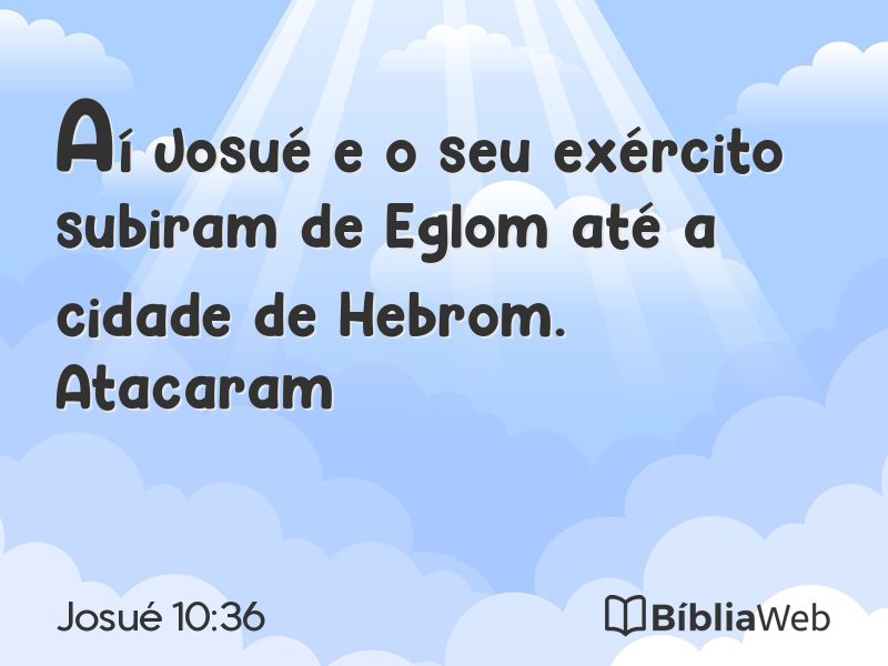 Josué 10:36 em imagem para compartilhar